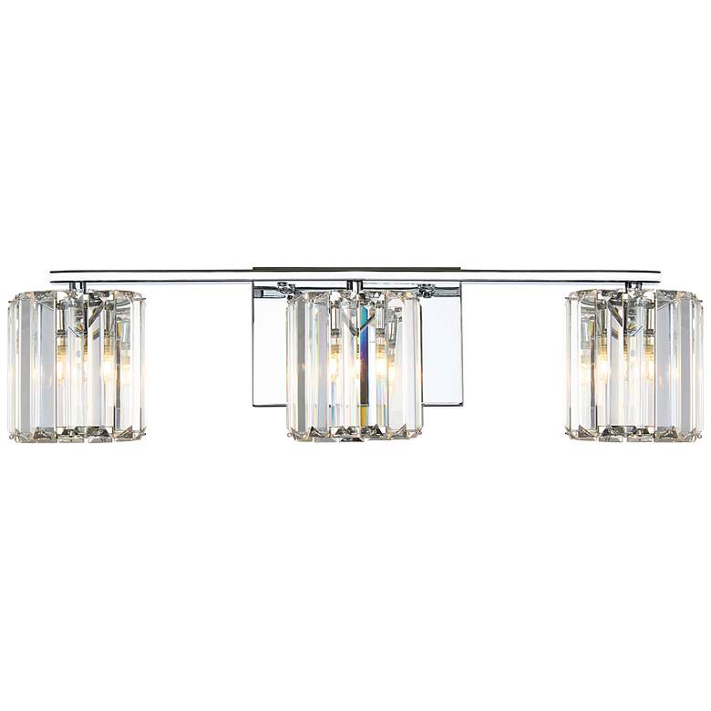 Image 1 Quoizel Divine 22 3/4 inch Wide 3-Light Polished Chrome Bath Light