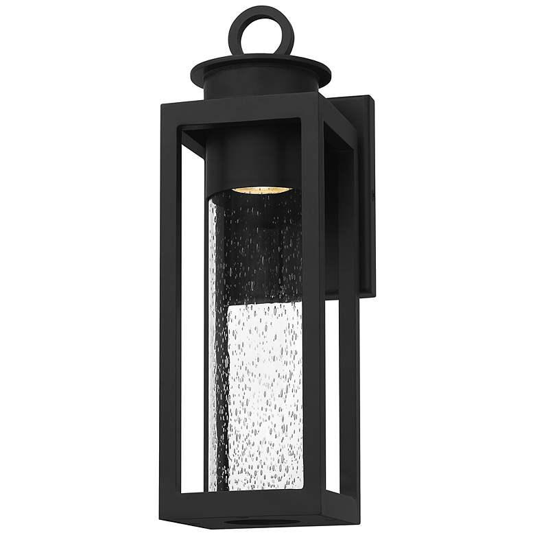 Image 3 Quoizel Donegal 14 3/4" High Matte Black Outdoor Wall Lantern