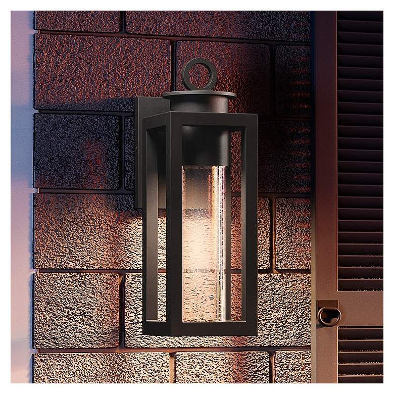 Image 2 Quoizel Donegal 14 3/4 inch High Matte Black Outdoor Wall Lantern