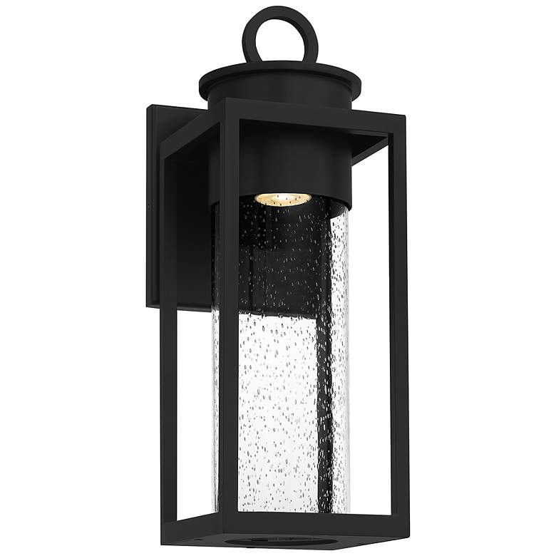 Image 3 Quoizel Donegal 18 3/4 inch High Matte Black Outdoor Wall Lantern