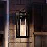 Quoizel Donegal 18 3/4" High Matte Black Outdoor Wall Lantern in scene