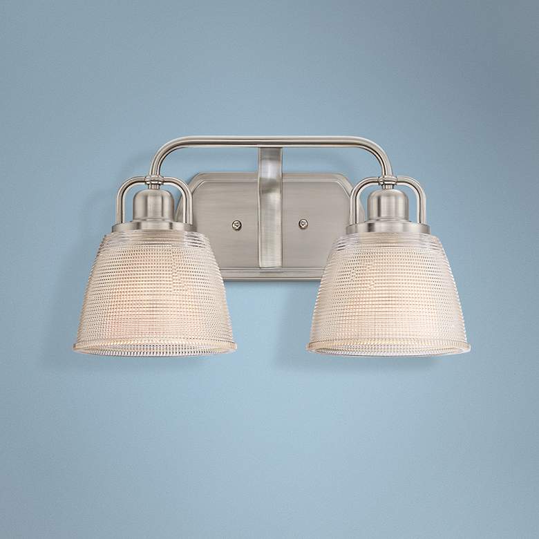 Image 1 Quoizel Dublin 15 3/4 inch Wide Brushed Nickel Wall Sconce