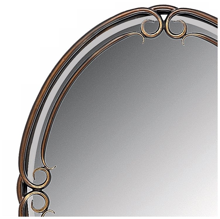 Quoizel Duchess Bronze 24" x 30" Oval Wall Mirror 87015 Lamps Plus