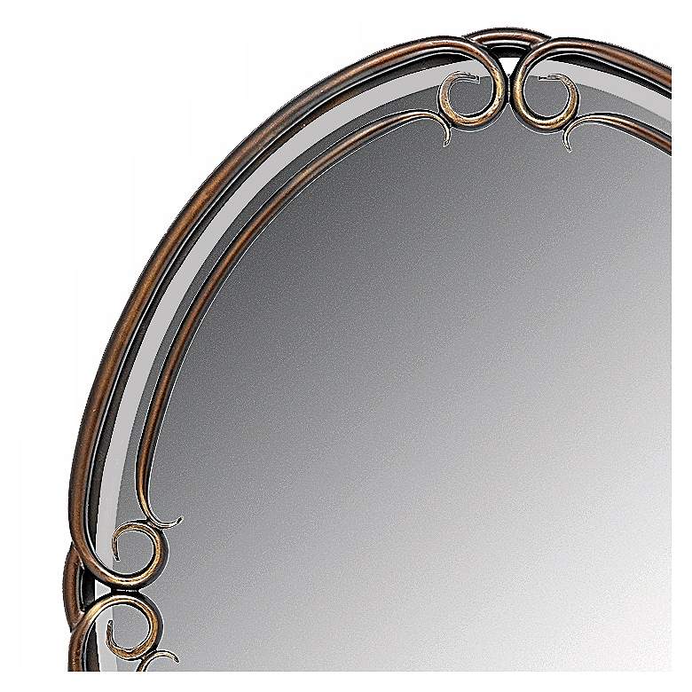 Image 4 Quoizel Duchess Bronze 24 inch x 30 inch Oval Wall Mirror more views