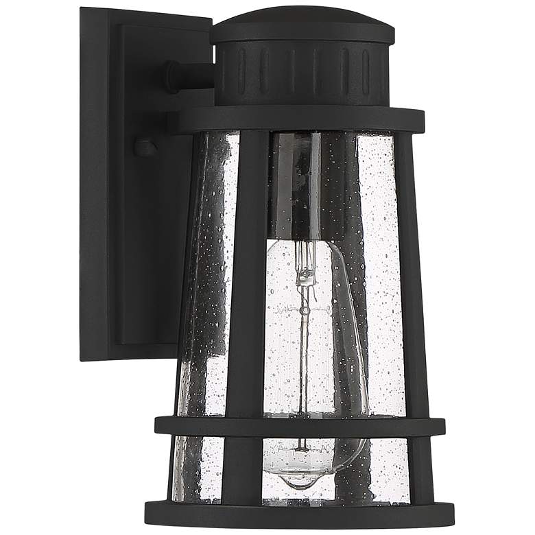 Image 2 Quoizel Dunham 9 1/2 inch High Earth Black Outdoor Wall Light more views