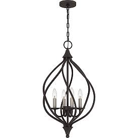 Image5 of Quoizel Dupont 16.3" Wide 4-Light Traditional Old Bronze Pendant more views