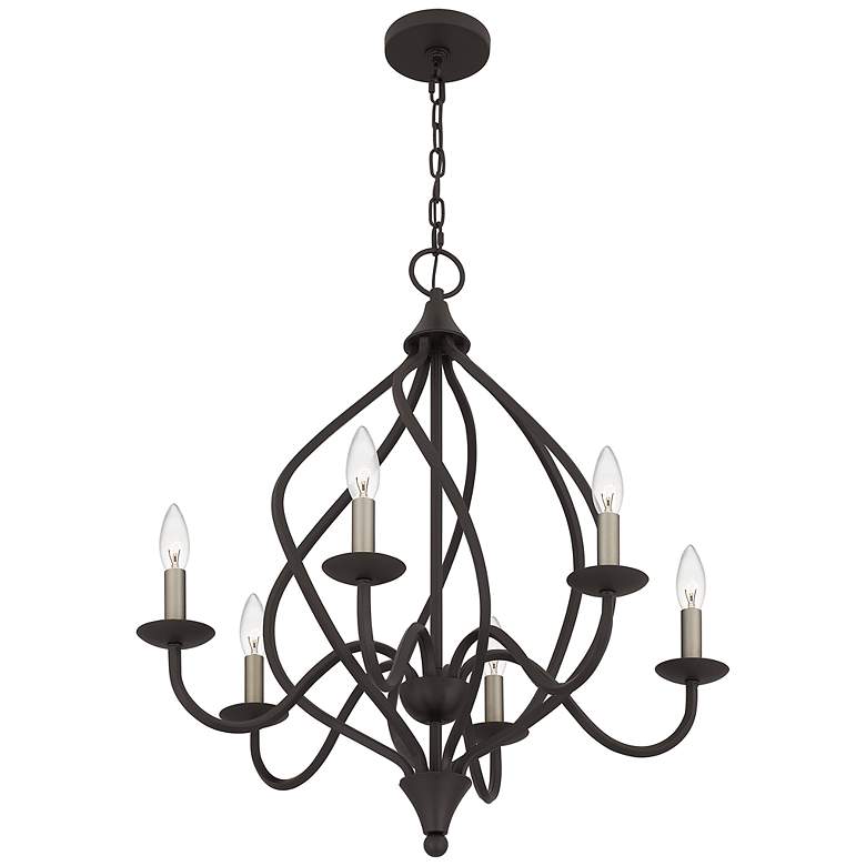 Image 4 Quoizel Dupont 25" Wide 6-Light Traditional Old Bronze Chandelier more views