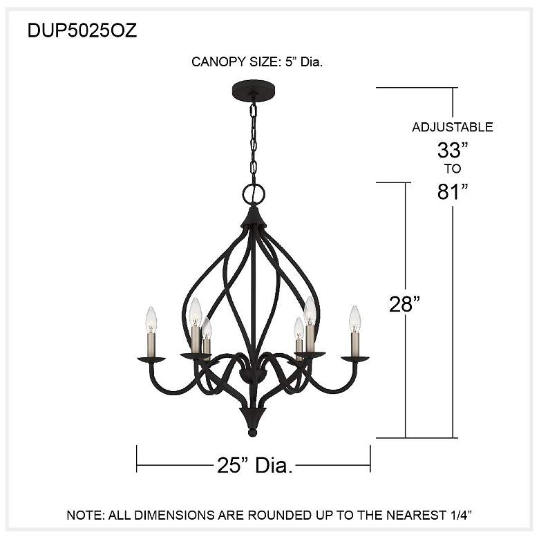 Image 7 Quoizel Dupont 25" Wide 6-Light Traditional Old Bronze Chandelier more views
