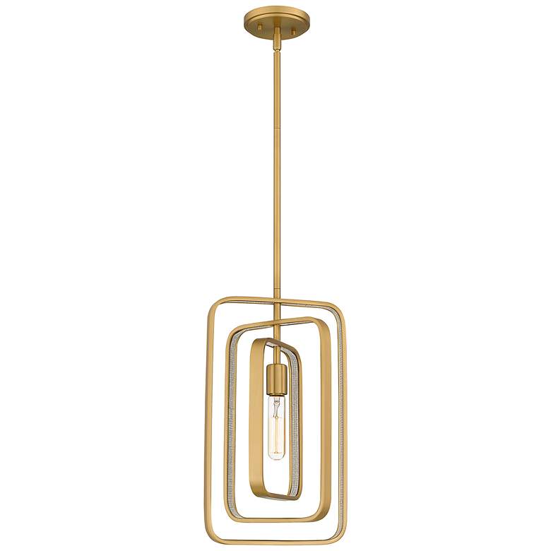 Image 3 Quoizel Dupree 10" Wide Brushed Brass Mini Pendant