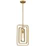 3_Quoizel Dupree 10" Wide Brushed Brass Mini Pendant