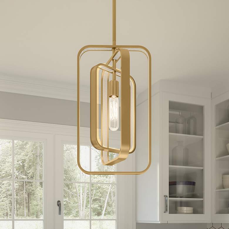 Image 2 Quoizel Dupree 10" Wide Brushed Brass Mini Pendant