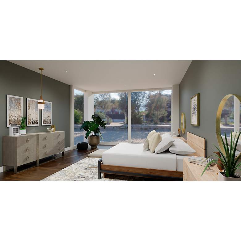 Image 3 Quoizel Duval 8"W Aged Brass Mini Pendant w/ Alabaster Glass more views