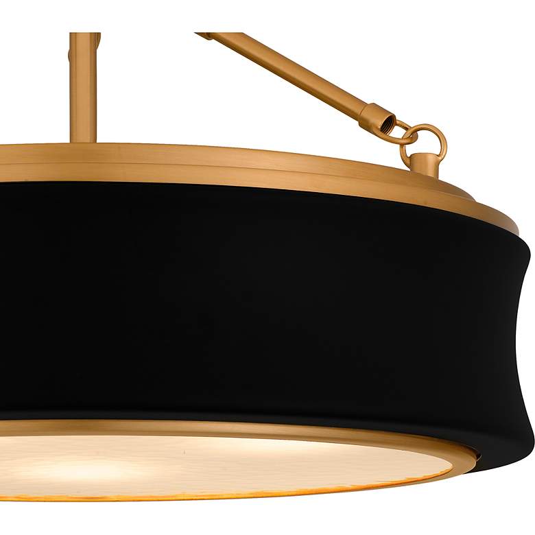 Image 5 Quoizel Dylan 16" Wide Matte Black and Gold Drum Ceiling Light more views