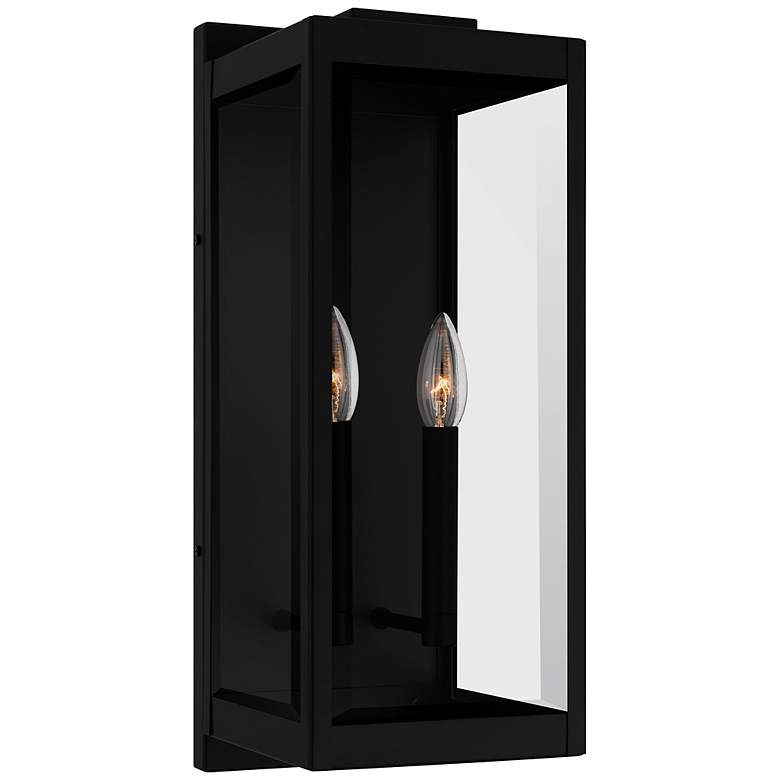 Image 1 Quoizel Eastover 19"H Earth Black 2-Light Outdoor Wall Light