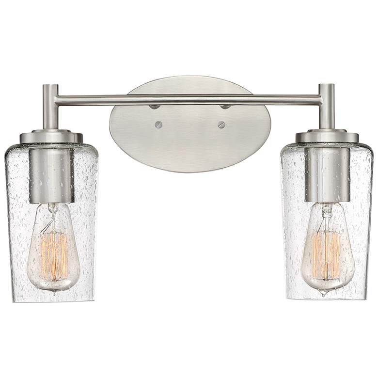 Image 1 Quoizel Edison 10 inch High Brushed Nickel 2-Light Wall Sconce