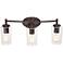 Quoizel Edison 23" Wide Bronze 3-Light Bathroom Fixture