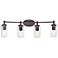 Quoizel Edison 32 1/2" Wide Bronze 4-Light Bath Fixture