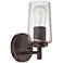 Quoizel Edison 4" Wide Western Bronze Wall Sconce