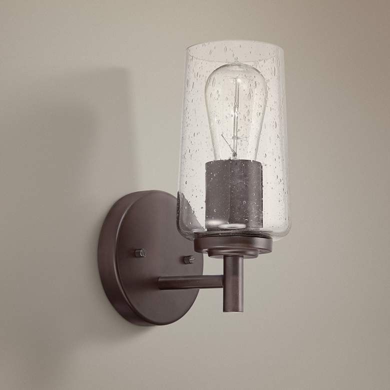 Image 1 Quoizel Edison 4" Wide Western Bronze Wall Sconce