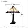 6_Quoizel Edith 24 1/2" High Matte Black Art Glass Mission Table Lamp more views