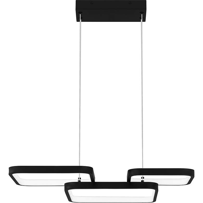 Image 4 Quoizel Elvive 21.75" Wide Matte Black LED Modern Pendant more views