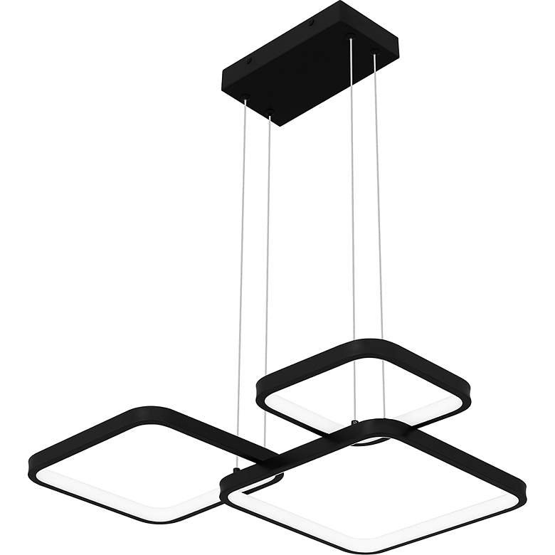 Image 5 Quoizel Elvive 21.75" Wide Matte Black LED Modern Pendant more views