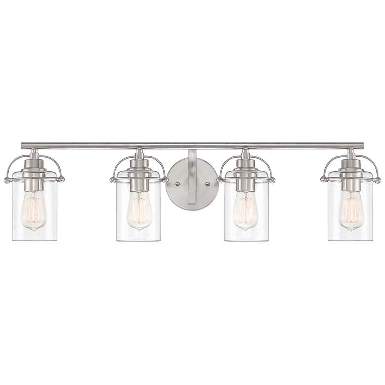 Image 2 Quoizel Emerson 33 1/2"W Brushed Nickel 4-Light Bath Light