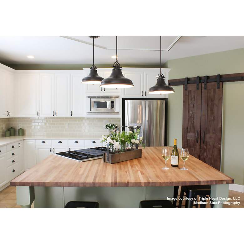 Image 4 Quoizel Emery 13 1/2" Wide Barn Light Bronze Pendant Chandelier more views