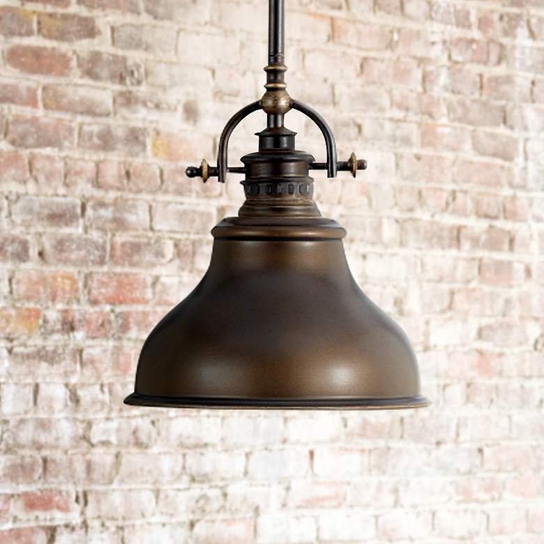Image 1 Quoizel Emery 8" Wide Bronze Finish Rod Hung Mini Pendant Chandelier