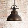 1_Quoizel Emery 8" Wide Bronze Finish Rod Hung Mini Pendant Chandelier