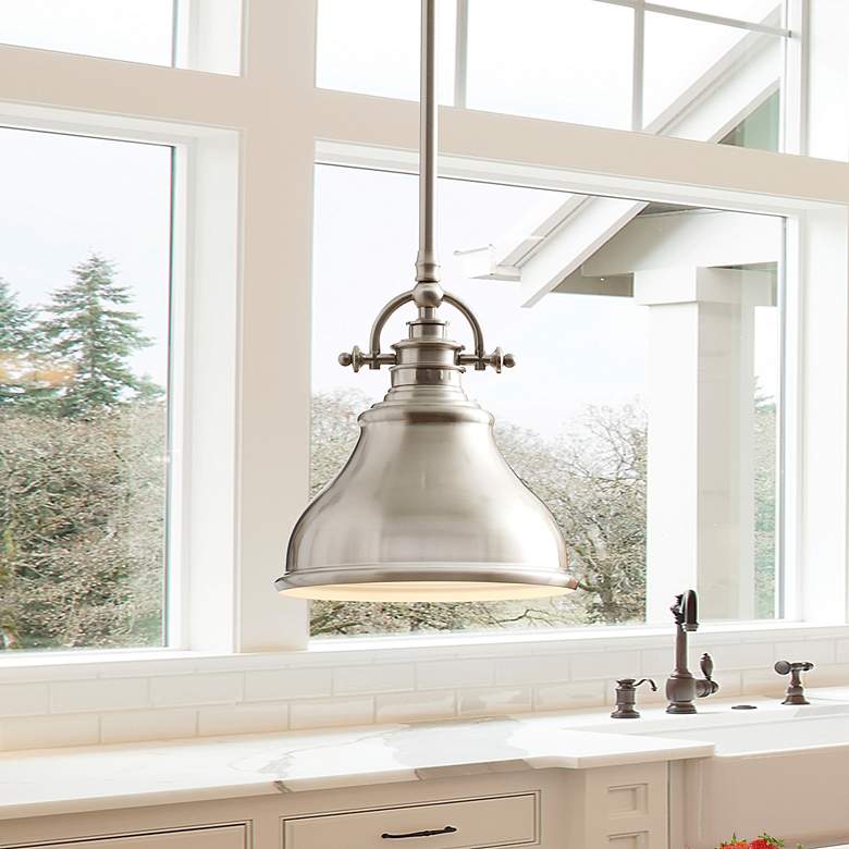 Image 2 Quoizel Emery 8" Wide Brushed Nickel Bell Mini Pendant