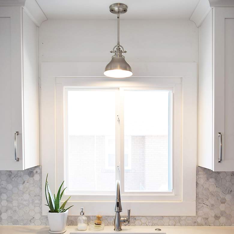 Image 5 Quoizel Emery 8" Wide Brushed Nickel Bell Mini Pendant more views