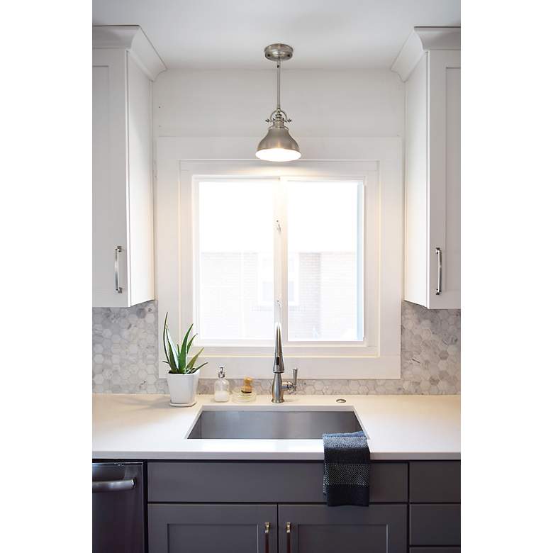 Image 6 Quoizel Emery 8" Wide Brushed Nickel Bell Mini Pendant more views