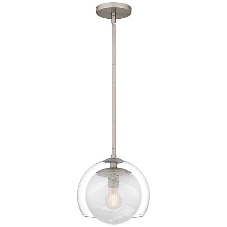 Image 1 Quoizel Eslinger 10" Wide Brushed Nickel Mini Pendant