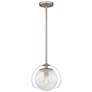 1_Quoizel Eslinger 10" Wide Brushed Nickel Mini Pendant