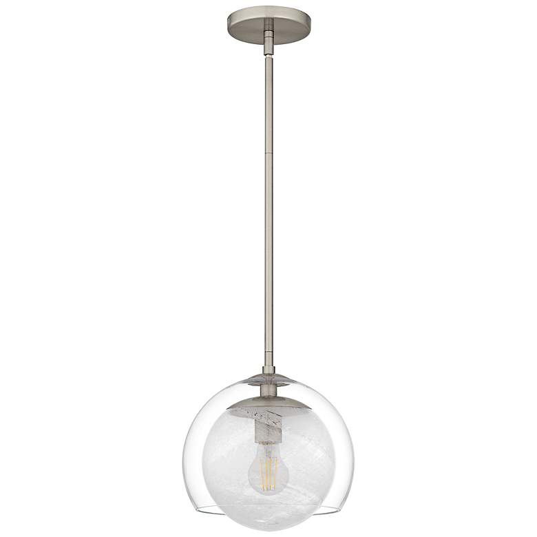 Image 2 Quoizel Eslinger 10" Wide Brushed Nickel Mini Pendant more views