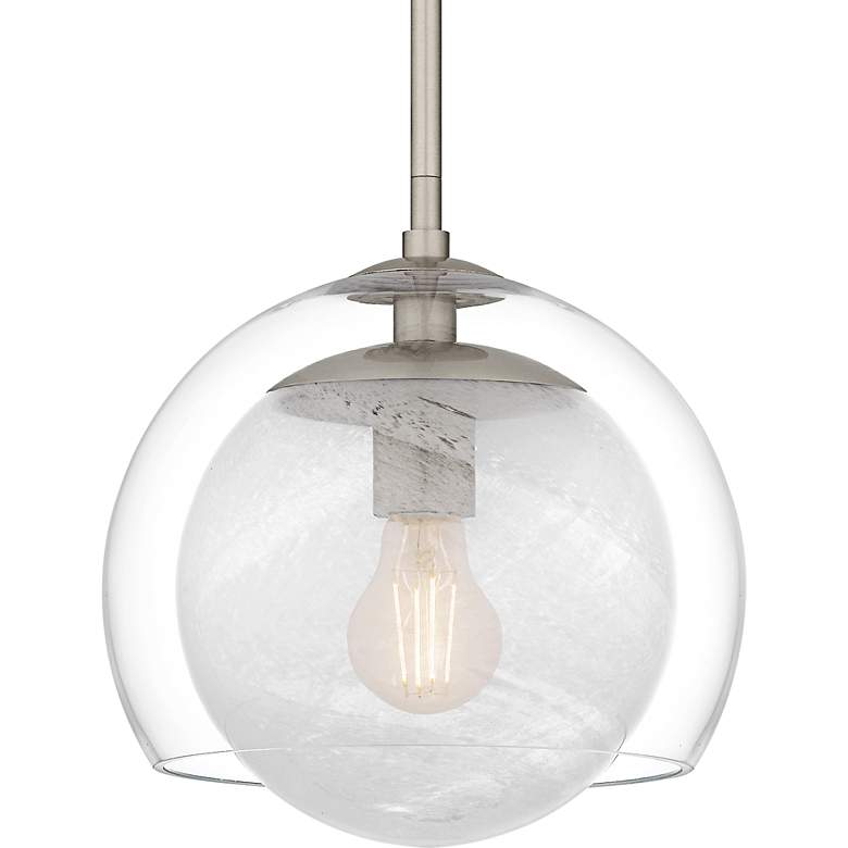 Image 5 Quoizel Eslinger 10" Wide Brushed Nickel Mini Pendant more views