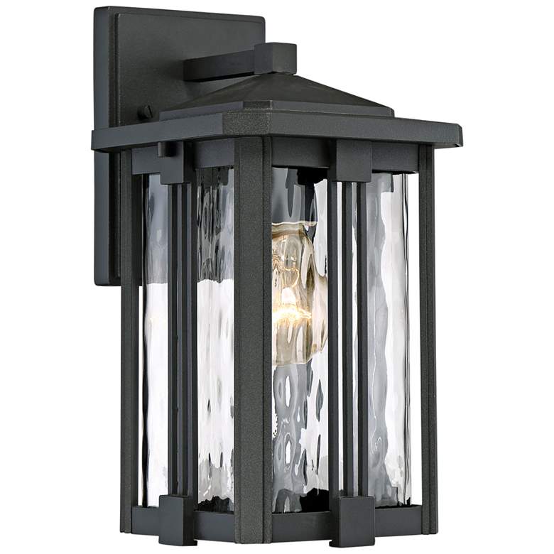 Image 2 Quoizel Everglade 12 1/4 inchH Earth Black Outdoor Wall Light