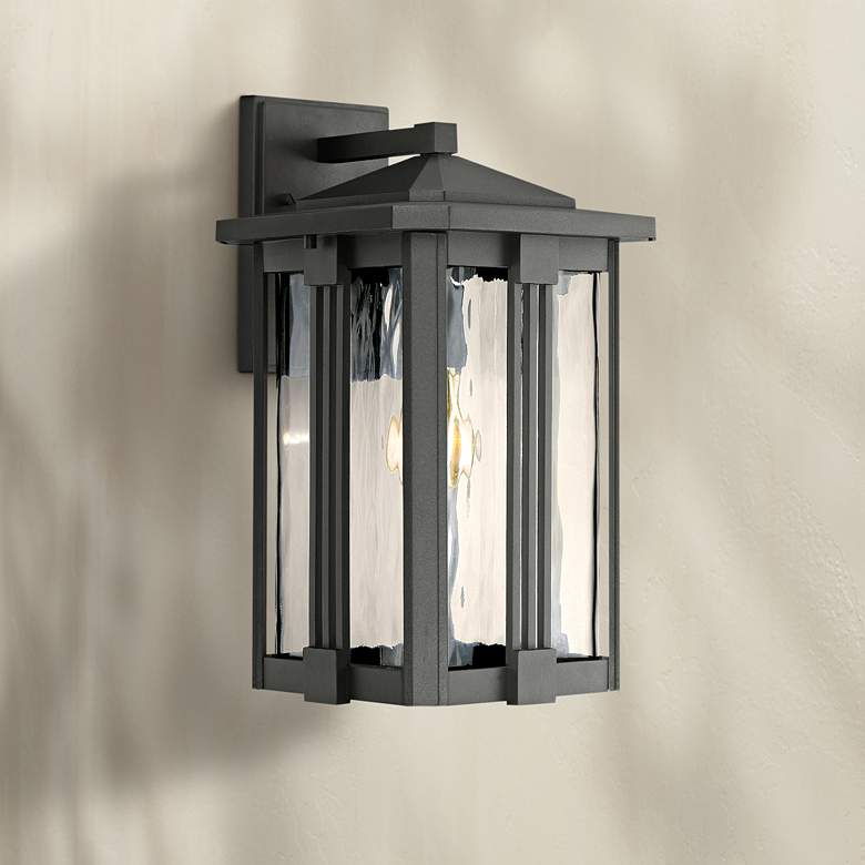 Image 1 Quoizel Everglade 15" High Earth Black Outdoor Wall Light