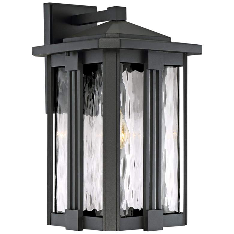 Image 1 Quoizel Everglade 18" High Earth Black Outdoor Wall Light
