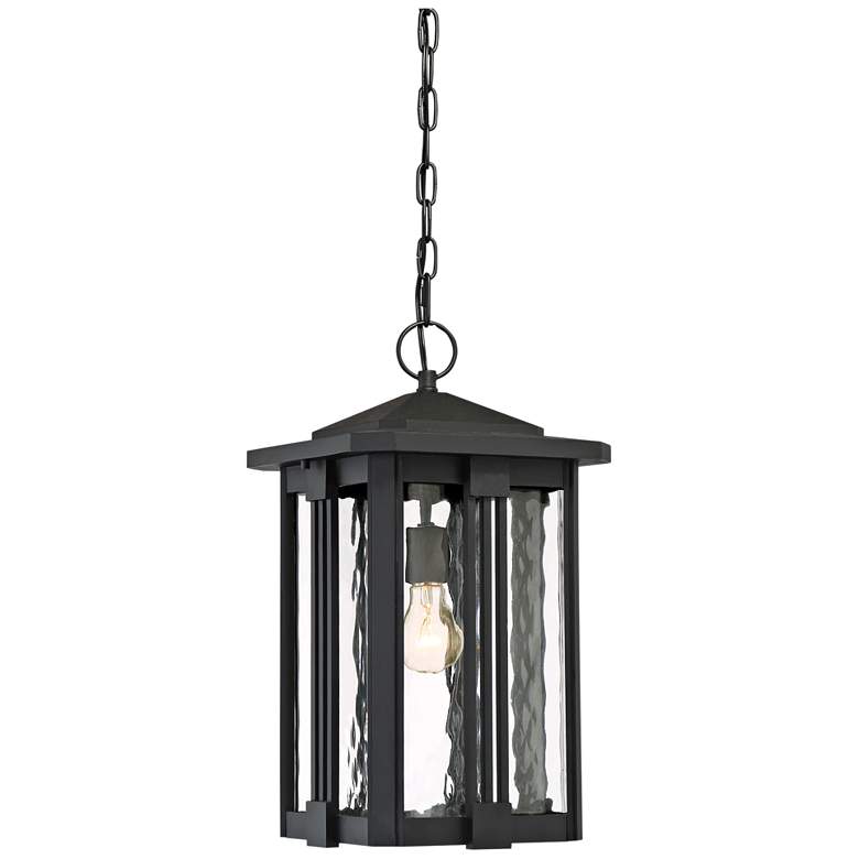 Image 1 Quoizel Everglade 19 inch Wide Earth Black Outdoor Hanging Light