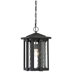 Quoizel Everglade 19&quot; Wide Earth Black Outdoor Hanging Light