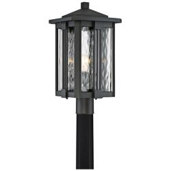Quoizel Everglade 20 1/4&quot;W Earth Black Outdoor Post Light