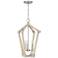 Quoizel Fable 16" Wide Wood Cage 3-Light Foyer Pendant