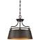 Quoizel Fairview 18"W Western Bronze 3-Light Drum Pendant