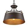 4_Quoizel Fairview 18"W Western Bronze 3-Light Drum Pendant more views