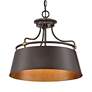 5_Quoizel Fairview 18"W Western Bronze 3-Light Drum Pendant more views