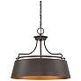 3_Quoizel Fairview 24" Wide Western Bronze Drum Pendant Light
