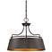 Quoizel Fairview 24" Wide Western Bronze Drum Pendant Light