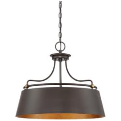 Quoizel Fairview 24" Wide Western Bronze Drum Pendant Light